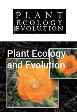 Plant Ecology and Evolution cover